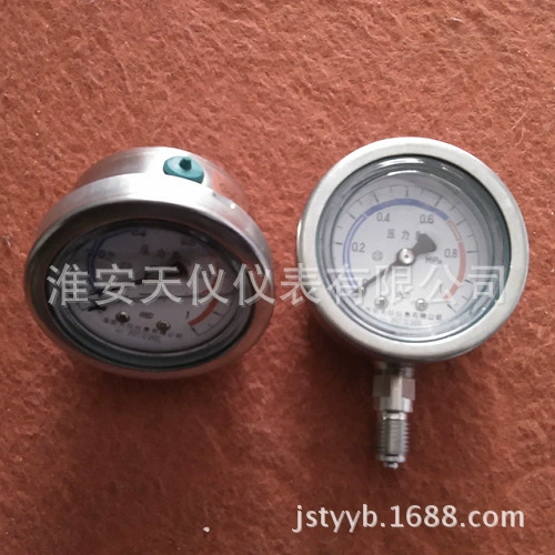 Нержавеющая сталь ударопрочный манометр осевого манометра φ 60 циферблат ударопрочный манометр Обычный манометр