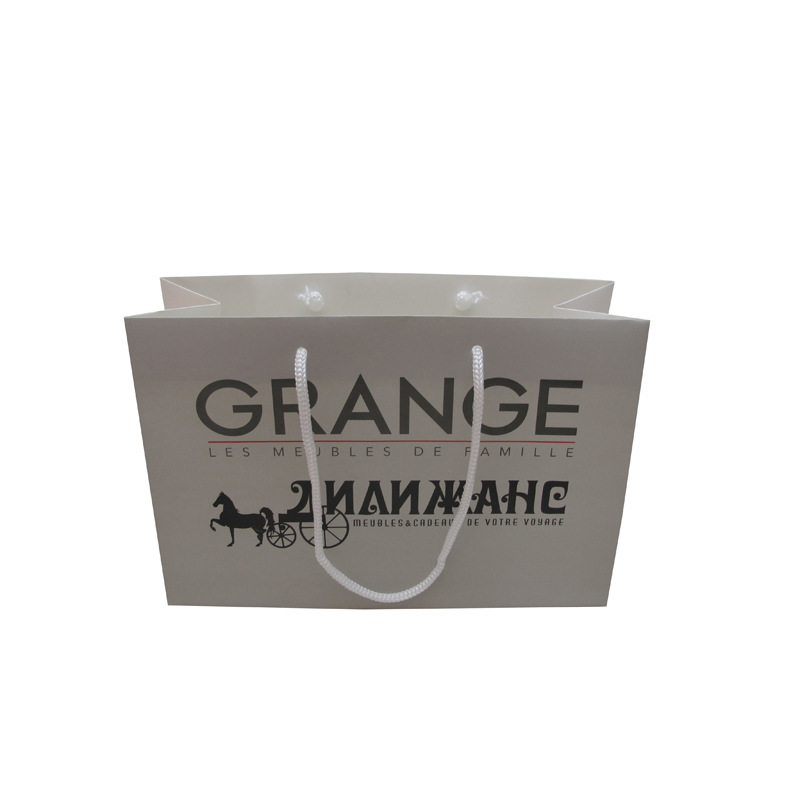 烫金覆膜纸袋 棉绳手提袋做 白牛皮纸手提袋批发