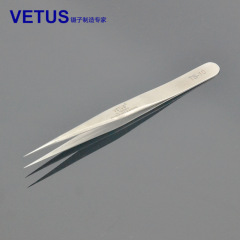 Vetus Stainless Steel TS Series Tweezers, Bend Head Sharp Tip Disassembly Tool, Bird's Nest Tweezer, Lash Extension Tweezer