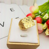 Brass jewelry, accessory, square fashionable ring, wholesale