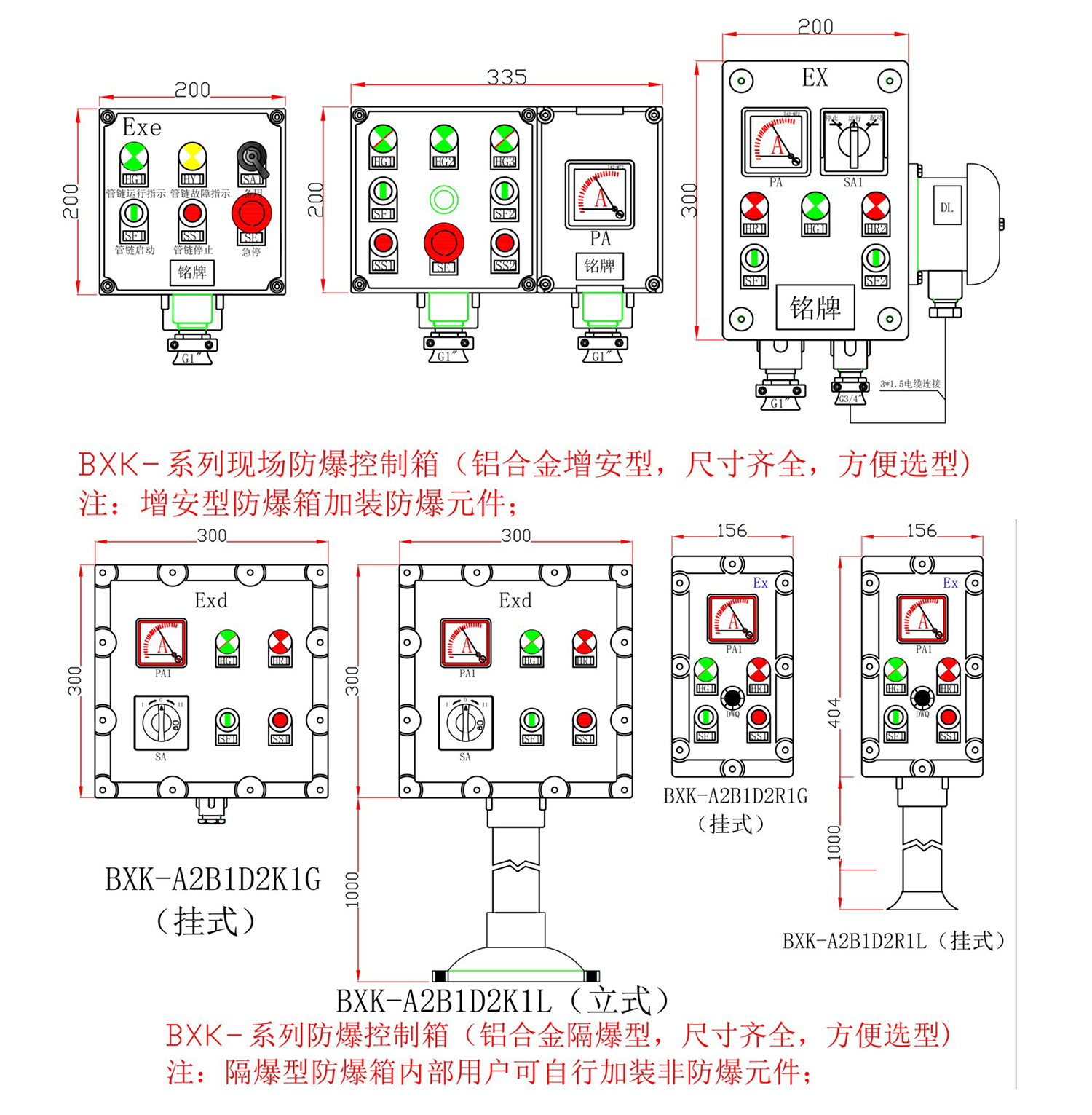 厂家直销 BXK 防爆控制箱 专业定制 有生产许可证