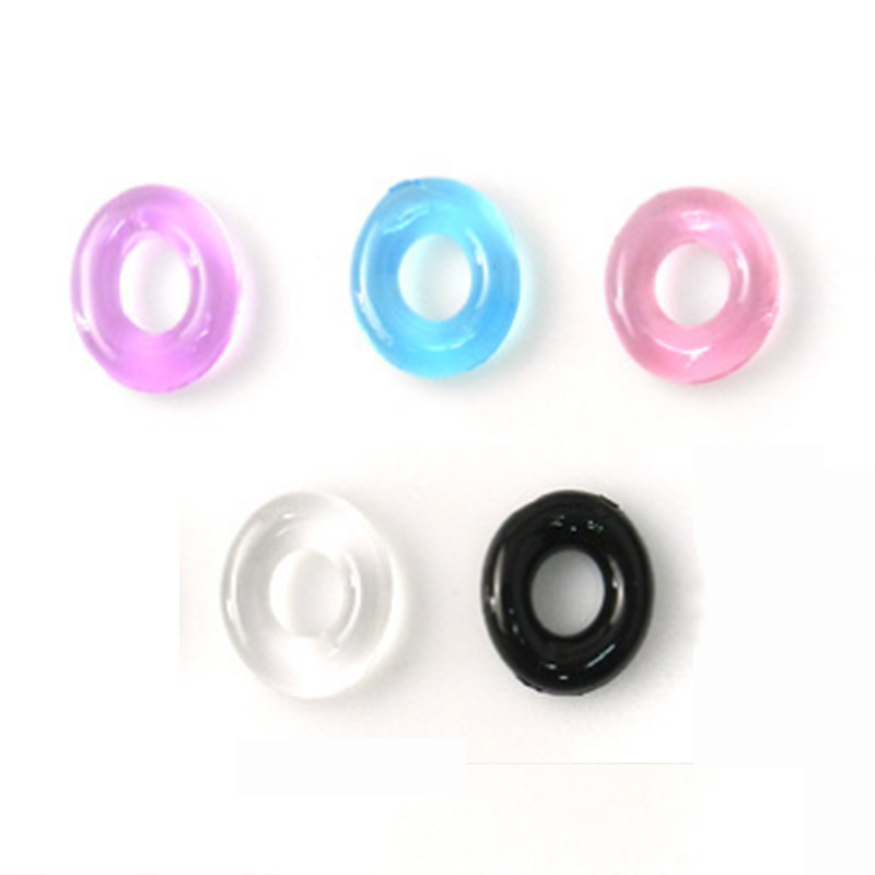 Men’s Silicone Locking Delay Ring, Colorful Crystal Sheep-Eye Design, Soft Flexible Fit — detail image 3