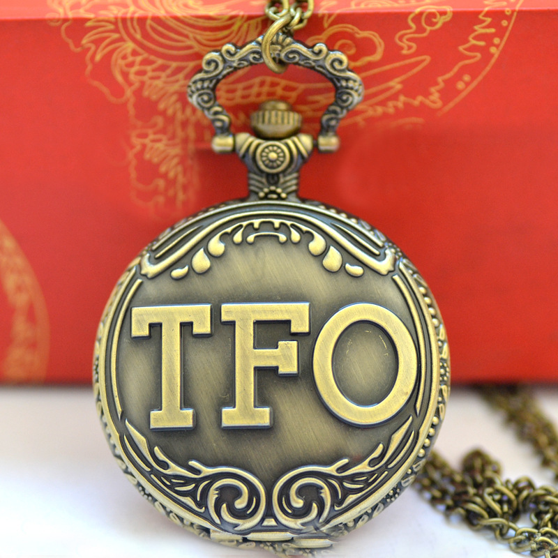 Factory wholesale classic hanging watch solid TFO quartz pocket watch large bronze quartz pocket watch factory wholesale