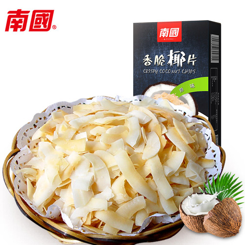 Hainan specialty southern food coconut flakes 60g crispy coconut flakes coconut meat crispy dried fruit snacks