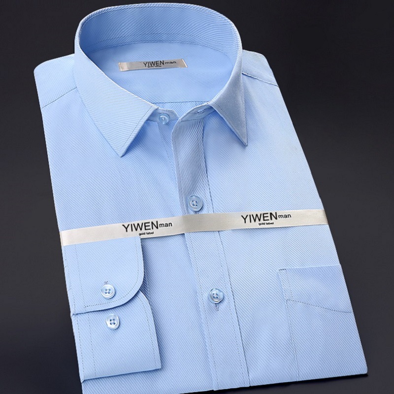 2018 Autumn Foreign trade new pattern Men's Anti wrinkle DP Twill business affairs shirt work clothes Self cultivation Long sleeve shirt