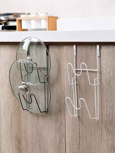No punching door back pot lid rack kitchen chopping board drain rack to put cutting board storage rack pot lid hanger