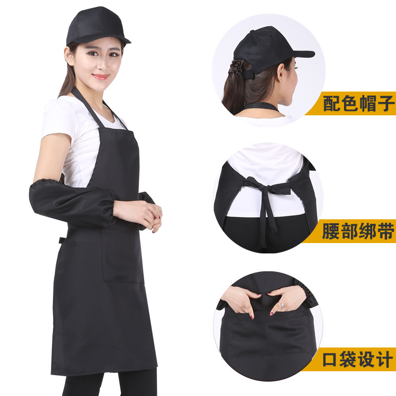 Ropa de trabajo personalizada ropa a prueba de aceite DIY impresión chef Hotpot tienda delantal publicitario logo personalizado cintura personalizada