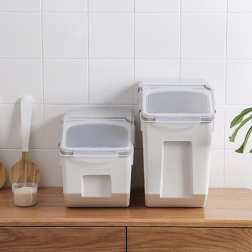 Sealed rice storage bucket rice box 20 catties plastic insect-proof flour bucket kitchen rice jar rice jar rice bucket household 10kg