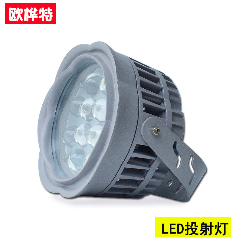 一束光LED圆形聚光灯户外墙体投光灯草坪公园七彩RGB贴片照树灯