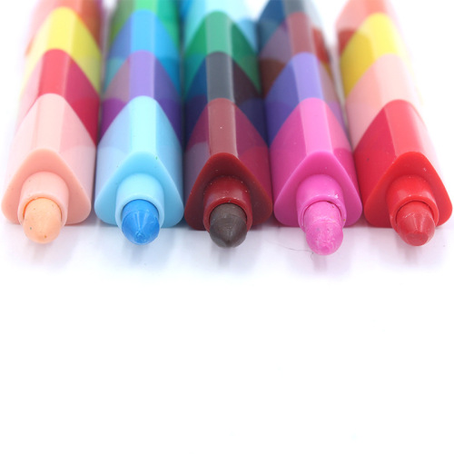 12 Colors Silky Student Colorful Plastic Children's Painting Graffiti Bullet Splicing Crayons Amazon
