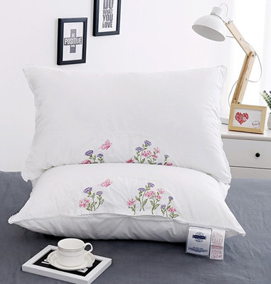 全棉贡缎护颈助眠养草药包苏绣枕芯 酒店家用柔软高回弹 厂家批发