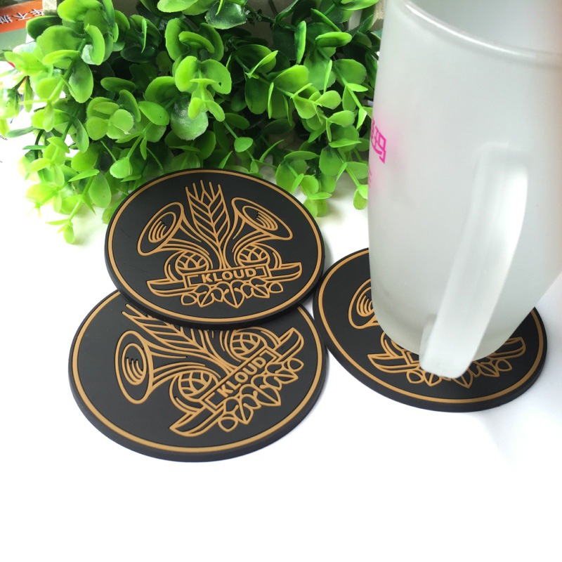 Production and processing PVC Soft coasters PVC Soft glue Cartoon Coaster Bump Three-dimensional effect