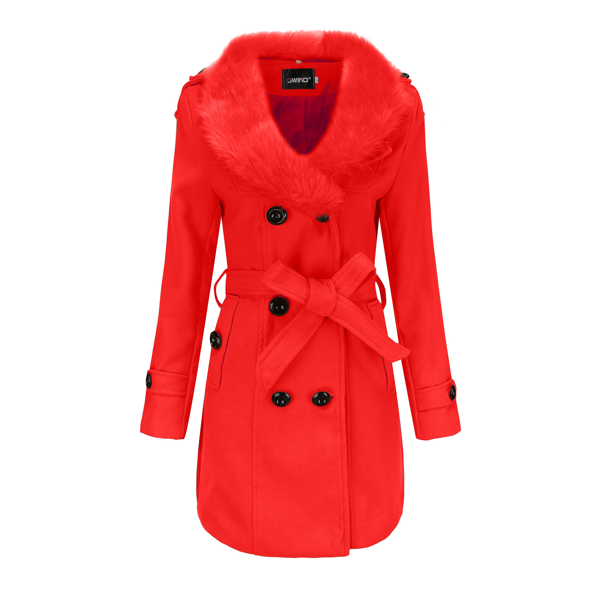 Women's Winter Coat With Large Fur Collar Double-sided Woolen Cloth