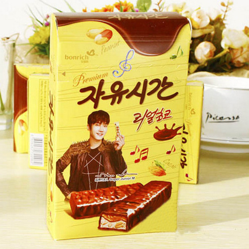 Korean imported snack chocolate Haitai free time sandwich chocolate bar casual chocolate snack