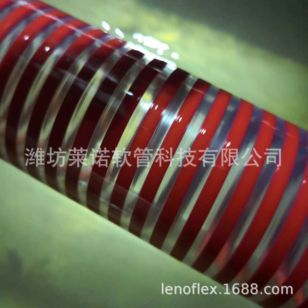 红色pvc塑筋管 pvc螺旋管 塑筋螺旋管