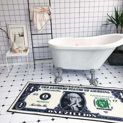 American style personality originality U.S. dollar Entrance Corridor Strip carpet rectangle Mat a living room bedroom Bedside mattress