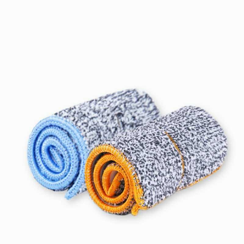 双面平板拖把专用布 家用免手洗懒人吸水清洁大拖布套 纤维布现货|ru