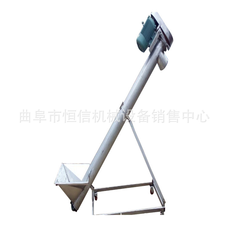 加工生产移动蛟龙式面粉不锈钢提升机 201不锈钢螺旋上料机 高产