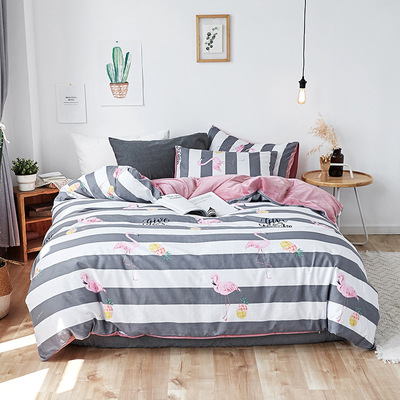 厂家直销冬季棉加绒四件套AB版水晶绒冬天加厚床上用品全棉绒纯棉