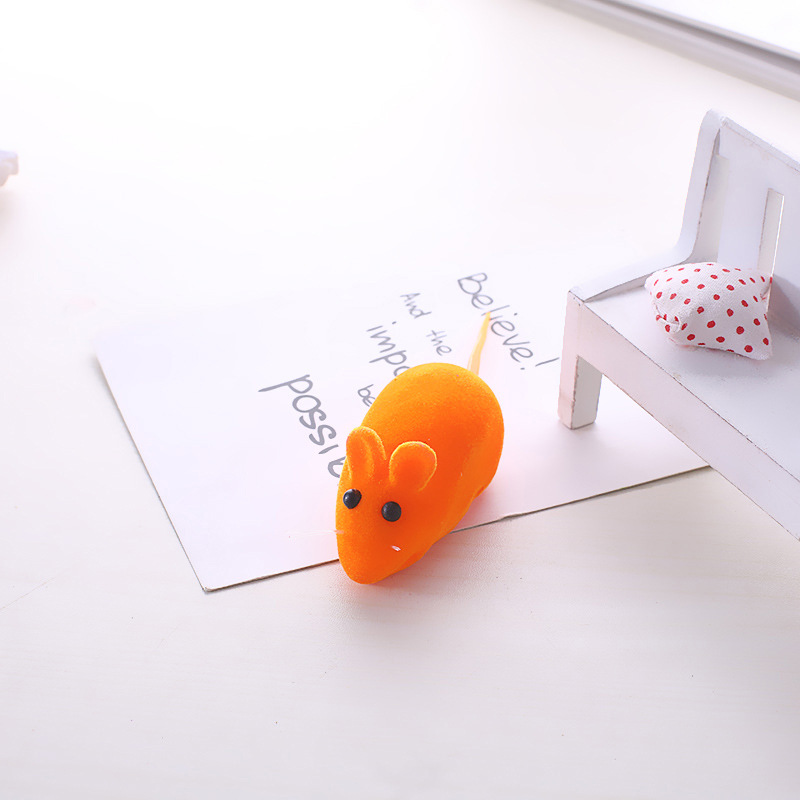 Nuevo gato creativo flocado ratón 4 Unid entrenamiento roer dientes limpieza juguete fábrica procesamiento PET supplies