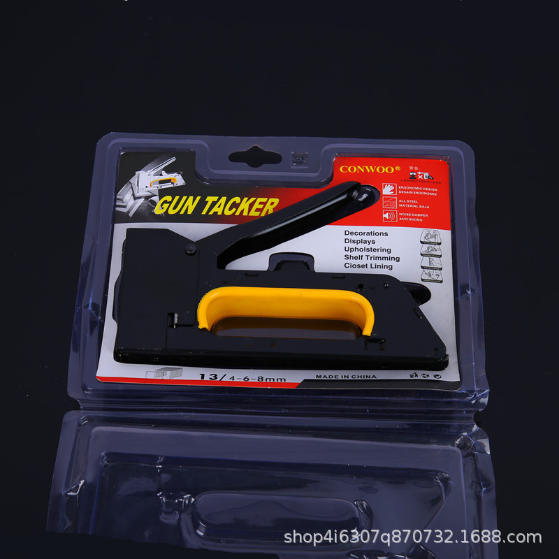 源头厂家黑色1008F门型码钉枪射钉通用打钉机U型钉枪广告钉枪