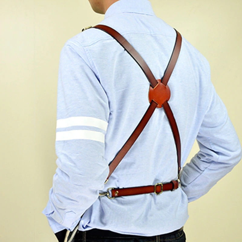 黑色牛仔圍裙背X皮革理發(fā)師花店木匠紋身咖啡師工作制服