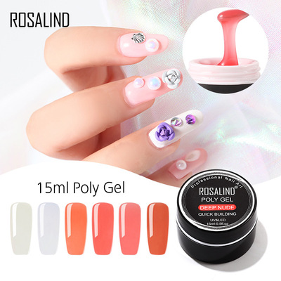 ROSALIND explosion quickly extend nail polish free crystal resin to extend Gel 15ml.