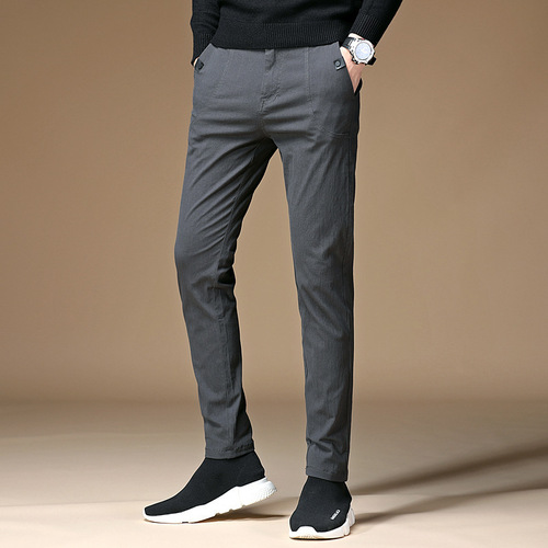 Main Promoted Men's Casual Pants Men's Pants Men's Korean Style Trendy 2020 New Slim Straight Leg Pants Men's Small Foot Pants