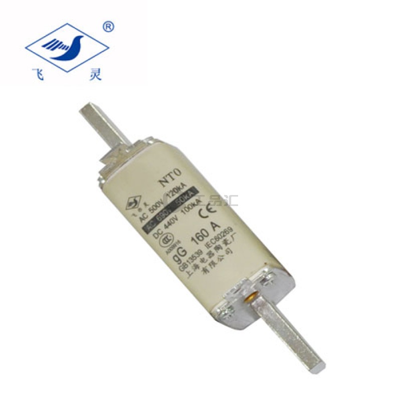 飞灵 (上海电器陶瓷厂)低压熔断器(插入式熔断体)；NT0-100A