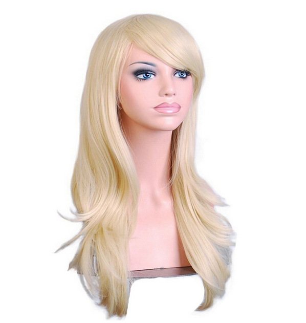 70cm Long Cheveux Bouclés Air Volume Haute Température Soie Multicolore Cheveux Bouclés Perruques display picture 1