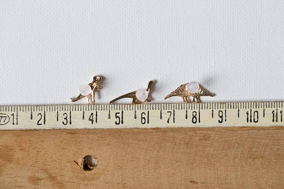 Earrings Gold Plated Silver Dinosaur Little Monster Earrings Wholesale display picture 5