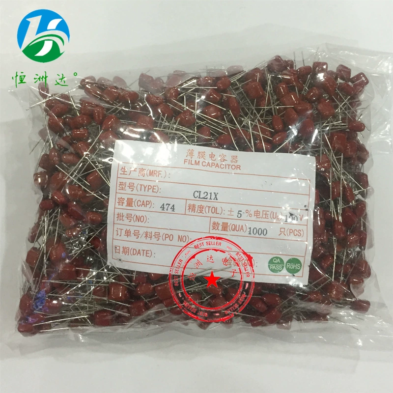 Производитель прямой поставки Пленочные конденсаторы CL21X 474J100V 0.47UF/100V P5MM