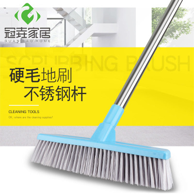 长柄地板刷硬毛洗地刷跨境电商组合不锈钢杆地板刷塑料长杆清洁刷|ru