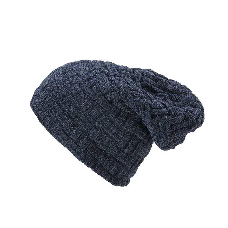 Cappello lavorato a maglia al chiaro di luna da sci all'aperto con pullover in ciniglia da uomo e da donna in velluto ispessito a doppio strato invernale_voghion.com