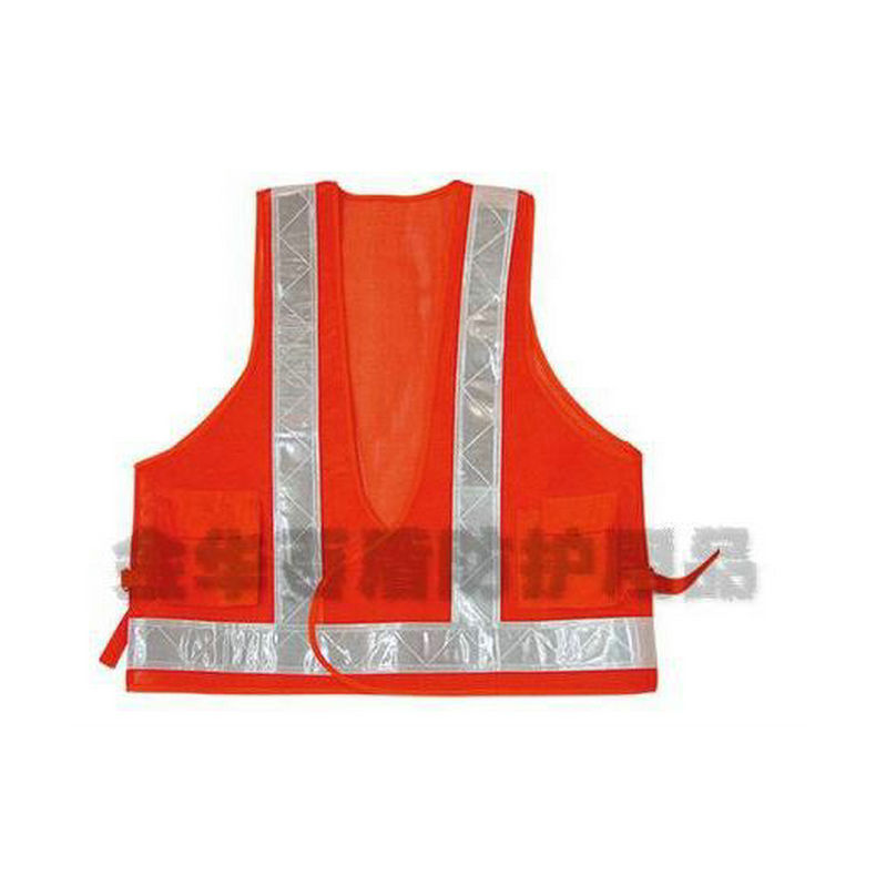 生产供应PVC鱼鳞网反光衣工作服 桔色安全衣 可调节安全背心