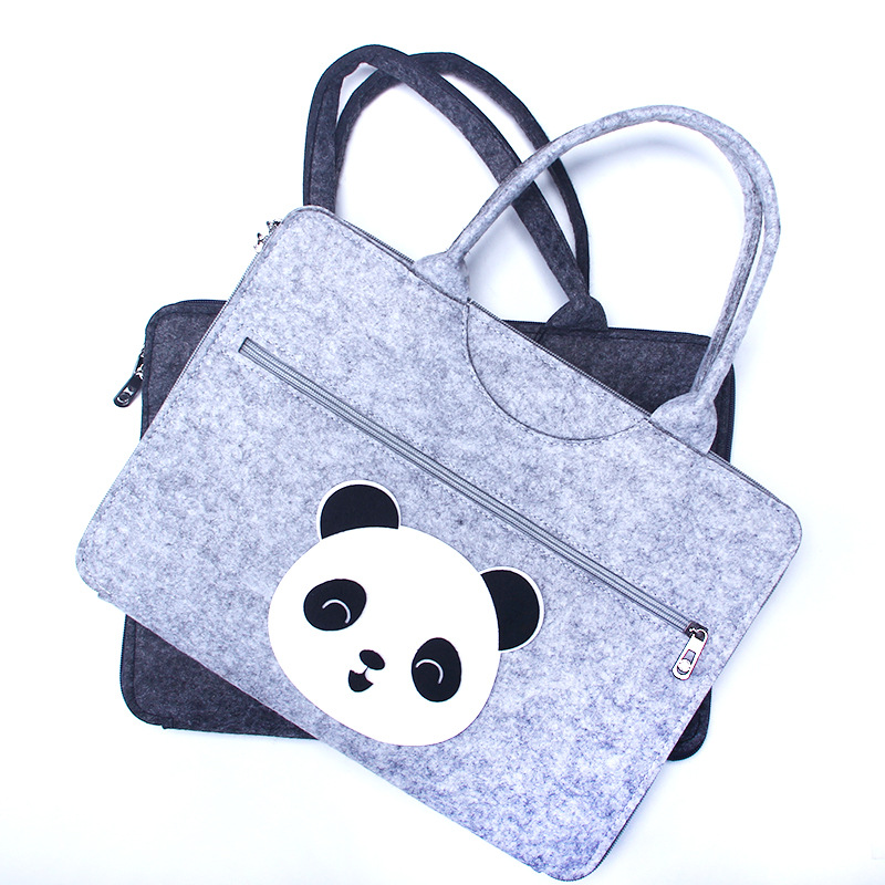 厂家批发笔记本电脑手提毛毡包毛毡电脑手提包毛毡ipad平板包定制|ru