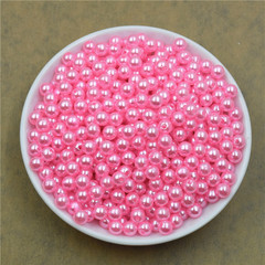 6mm imitation pearl colorful round straight hole ABS faux pearl eco-friendly fashion accessory beads bulk