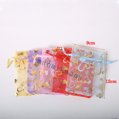 厂家现货新潮礼品袋各款珍珠纱礼品袋新款束口袋9*12cm|ms