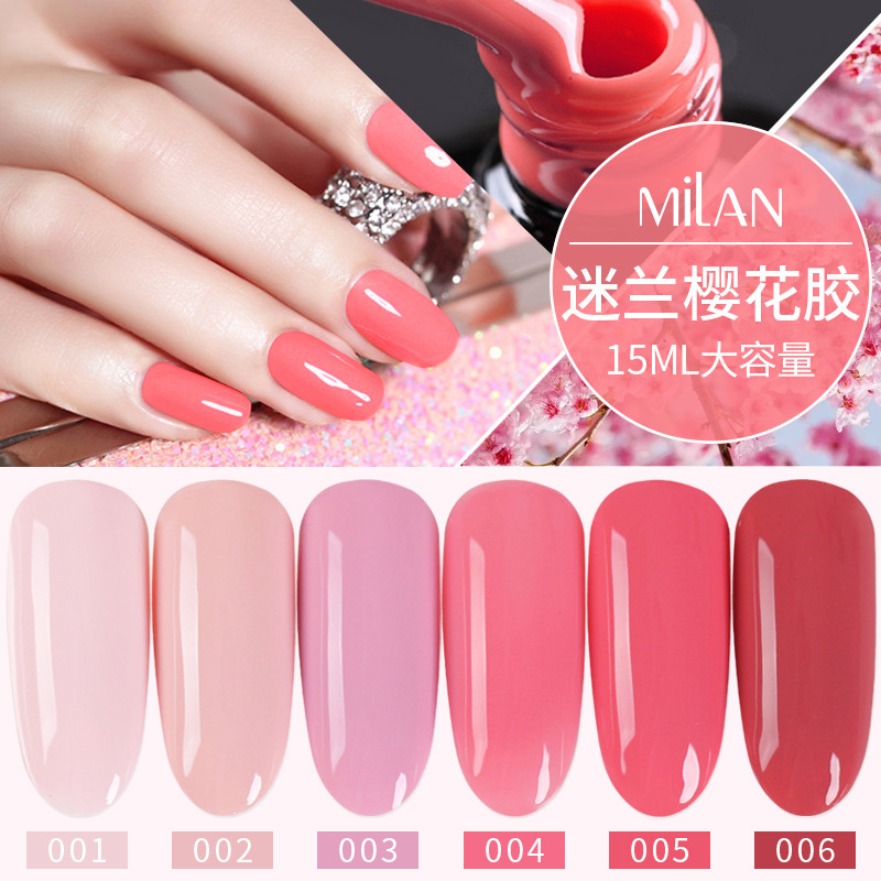 Milan Milan Naked Powder Cherry Blossom Color Nail Polish Gel Removable Barbie Gel Nail Polish Wholesale Nail 2023 New Color