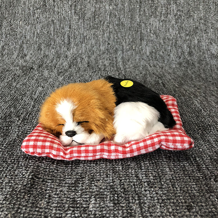 Alfombra de tela de simulación puede llamar perro puede llamar simulación dormir perro decoración juguete regalo lindo novela regalo lindo tesoro
