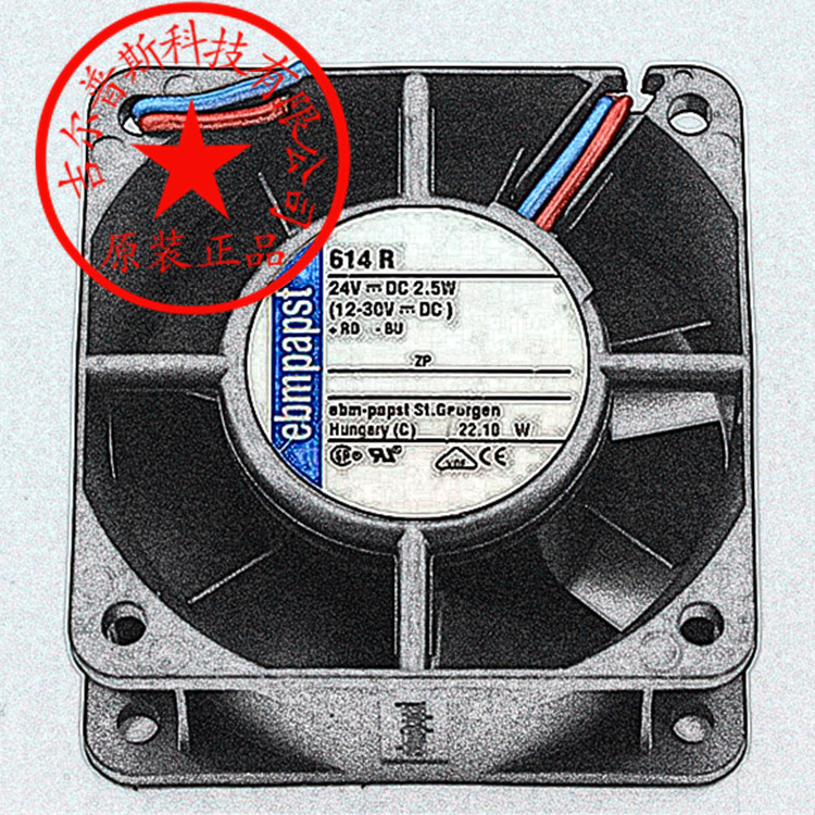 614R 24V 104mA 2.5W 60*60*25MM 原装进口散热风扇