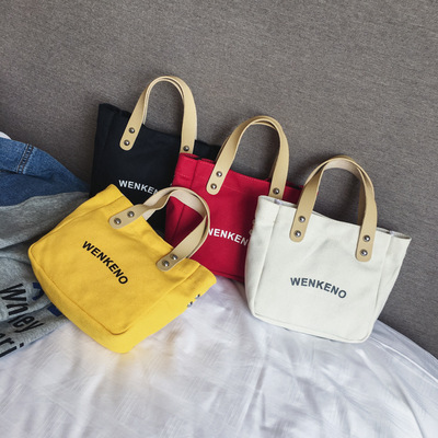 new pattern Korean Edition Versatile letter canvas children One shoulder Bag girl decorate Foreign trade Trend baby Diagonal Small bag