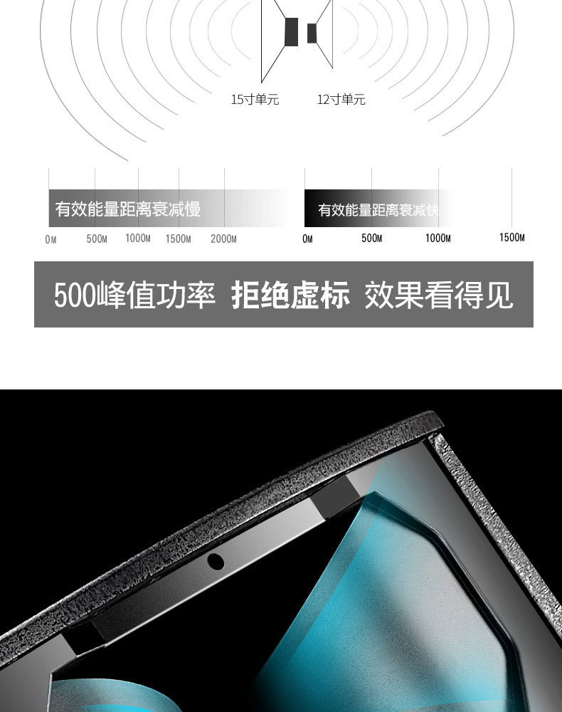 Factory direct sales of outdoor trolley battery-powered speakers with U-segment microphones, active square dance speakers for performance activities detail image 7