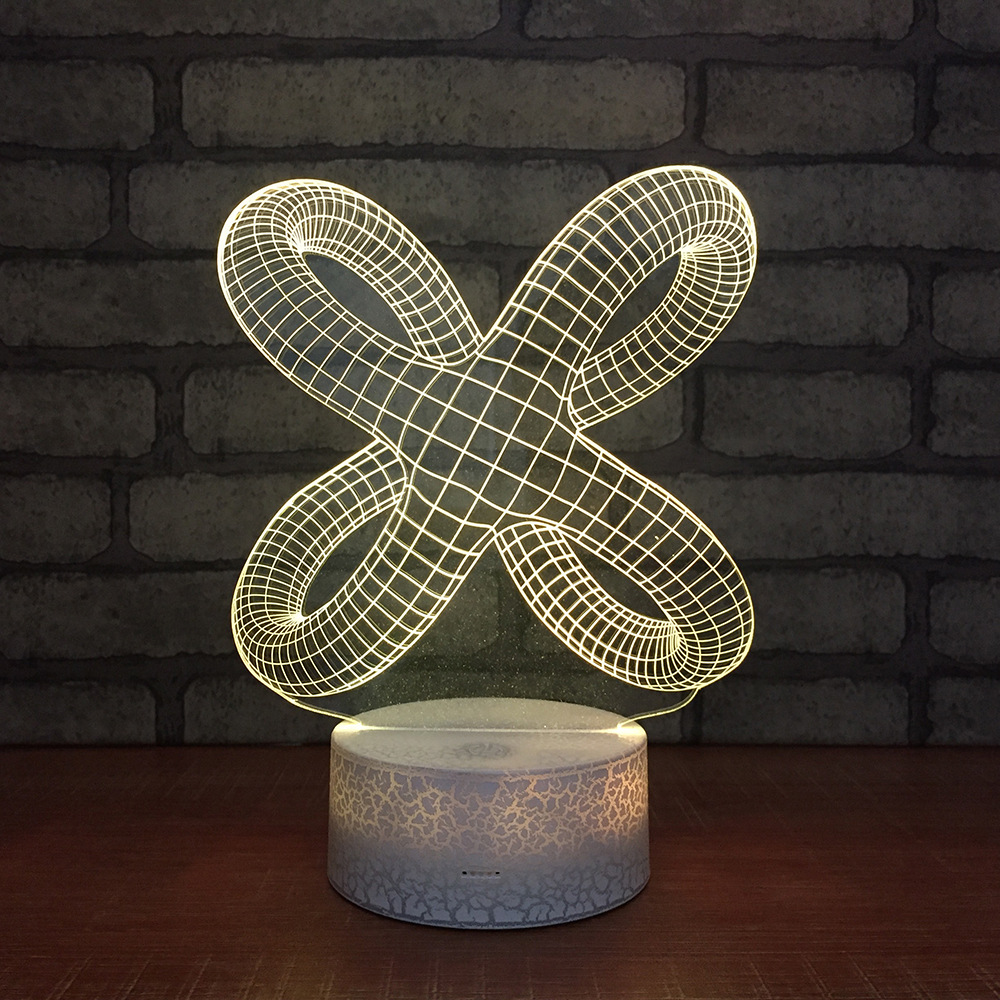 亚马逊爆款 爆裂纹3D灯小夜灯台灯