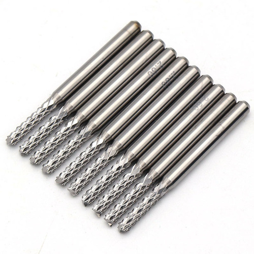 PCB milling bit 3.175 carbide tungsten steel precision carving machine tool circuit board tungsten steel corn milling cutter router bit