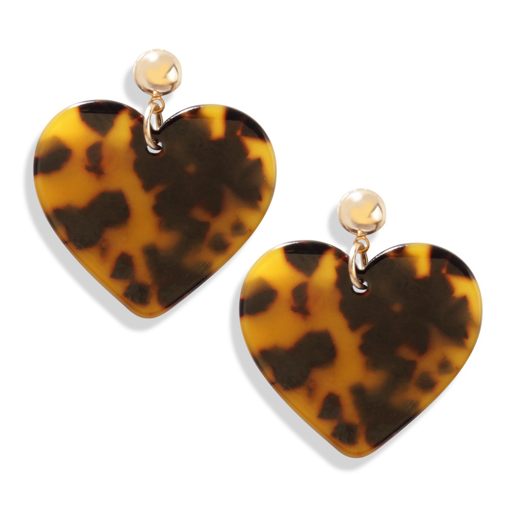Fashion Heart-shaped Acrylic Earrings display picture 10