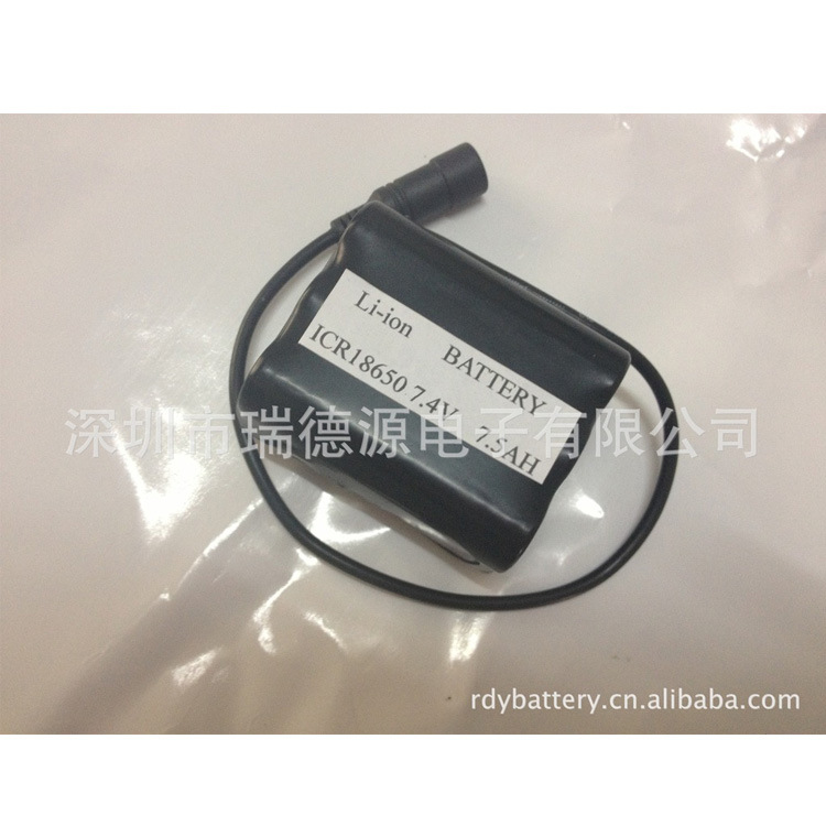 厂家直销 聚合物锂电池ICR18650 7.4V 7.5AH圆柱形锂电池组可定