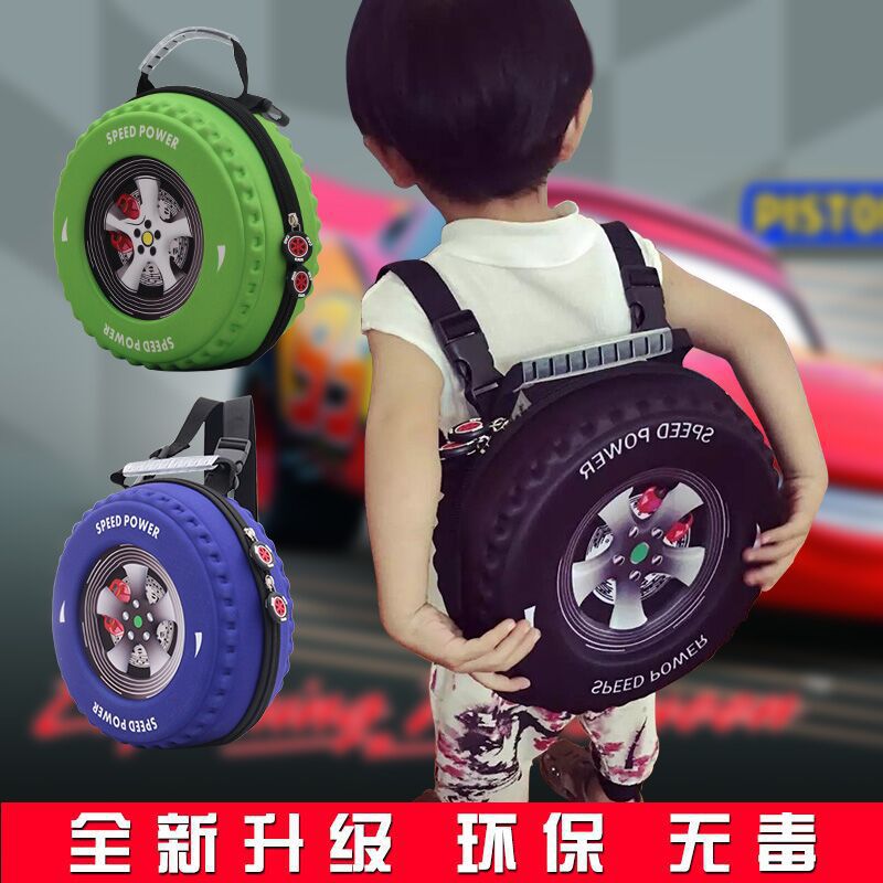 儿童书包厂家定制个性 EVA车轮双肩宝宝创意幼儿园零食书包 logo|ru
