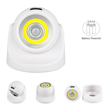 COB光控人体感应节能灯360度旋转自动感应灯楼道橱柜灯壁灯