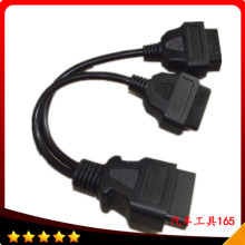 OBD2LһֶELM327 OBD2 16pin J1962M to 2-J1962F Y-Cable